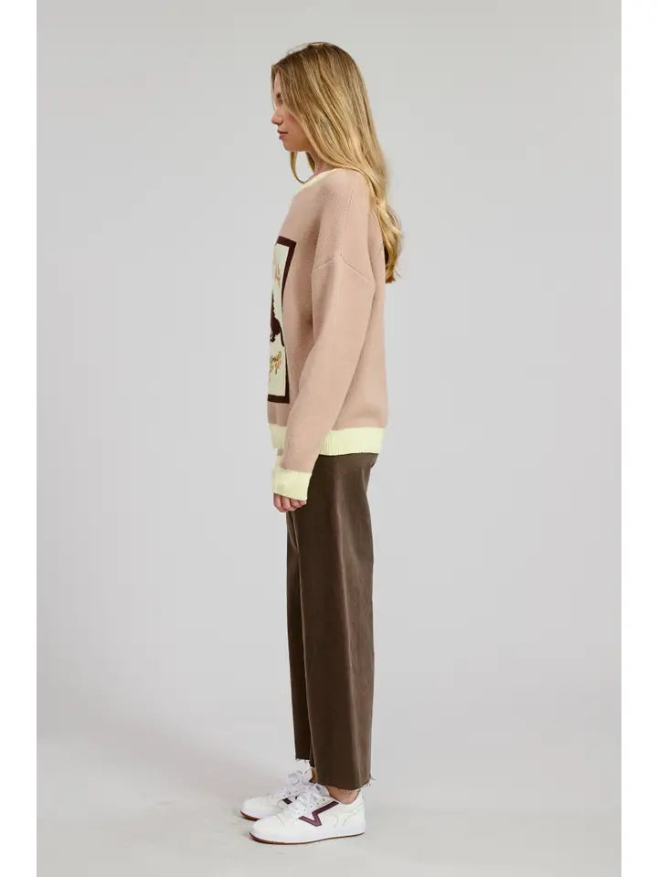 Equine Crew Neck Sweater Top