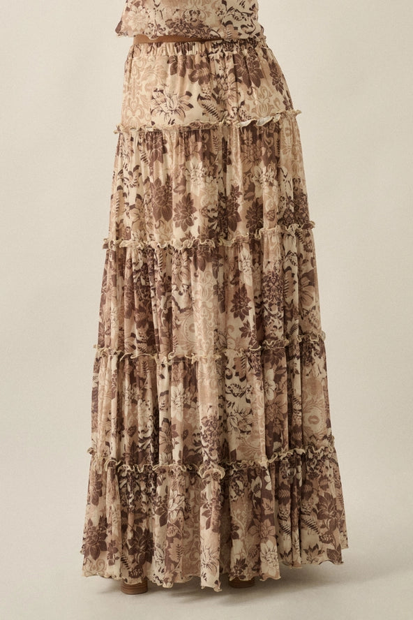 Delilah Floral Mesh Skirt