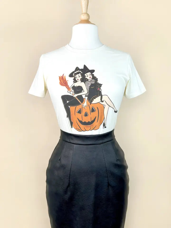 Witch Sisters Fitted Tee