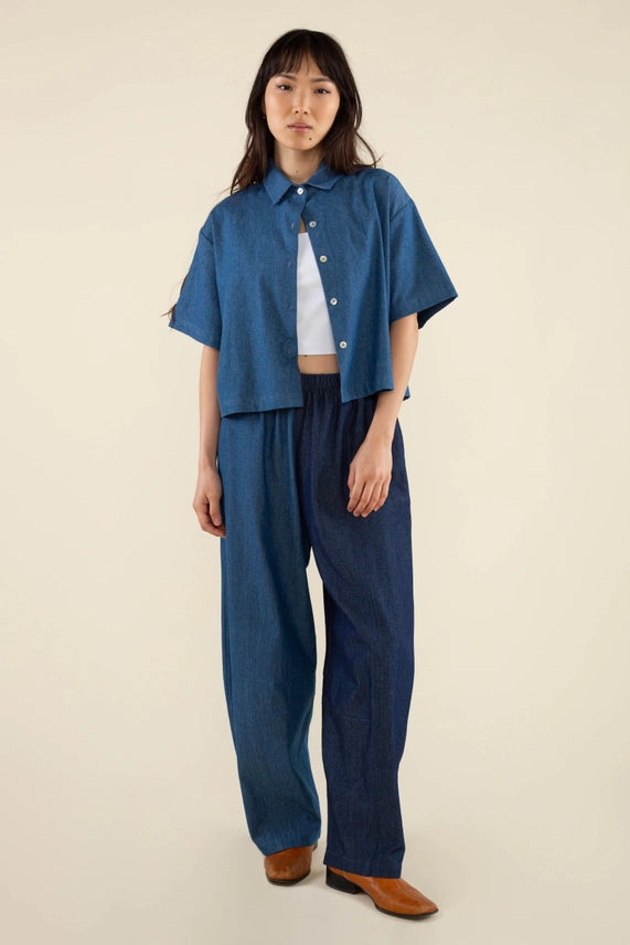 Charli Boxy Button Up