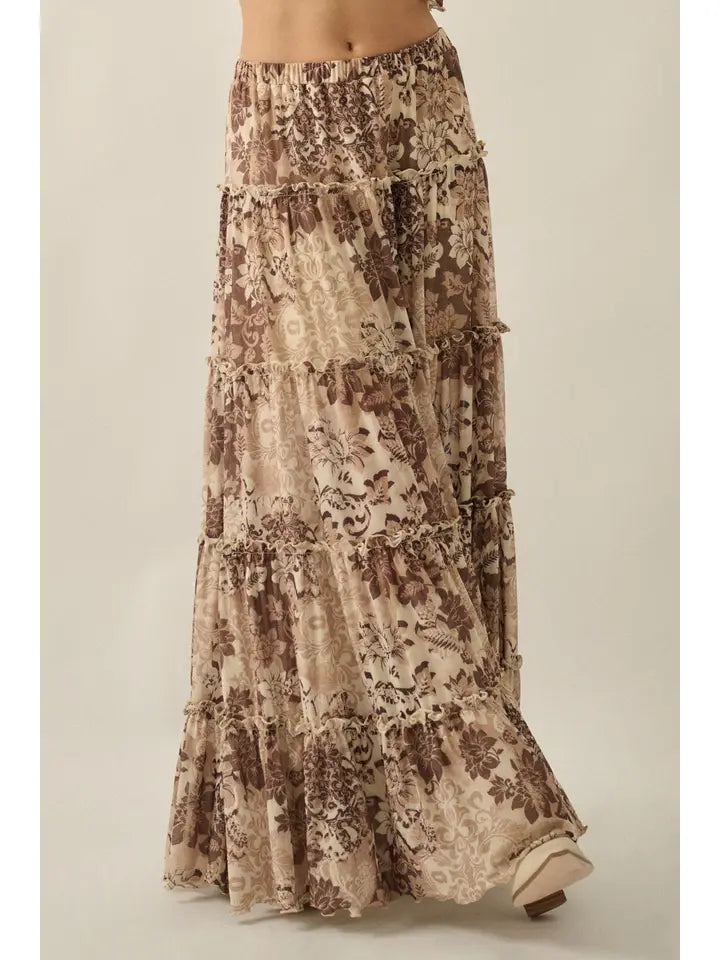 Delilah Floral Mesh Skirt