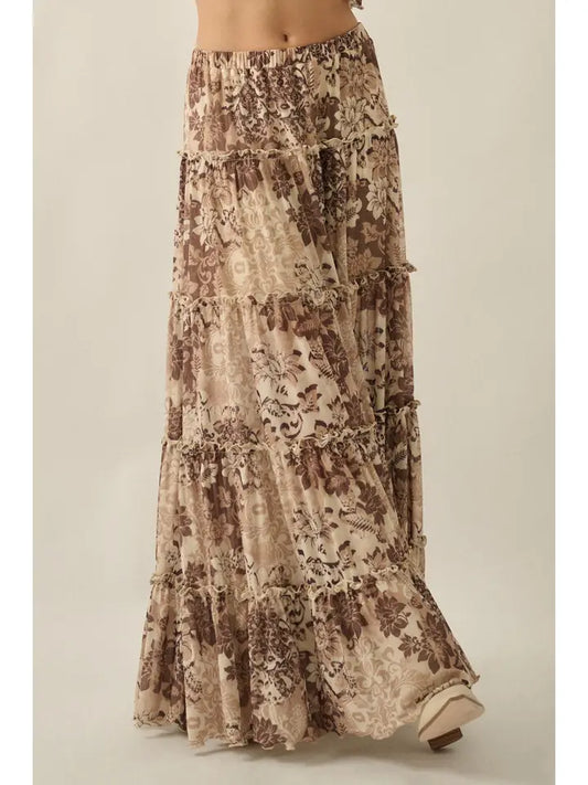 Delilah Floral Mesh Skirt