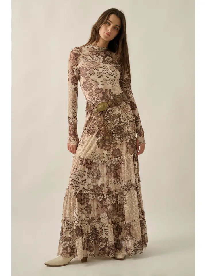 Delilah Floral Mesh Skirt