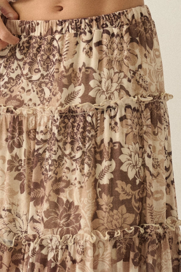 Delilah Floral Mesh Skirt