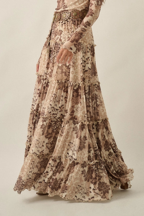 Delilah Floral Mesh Skirt