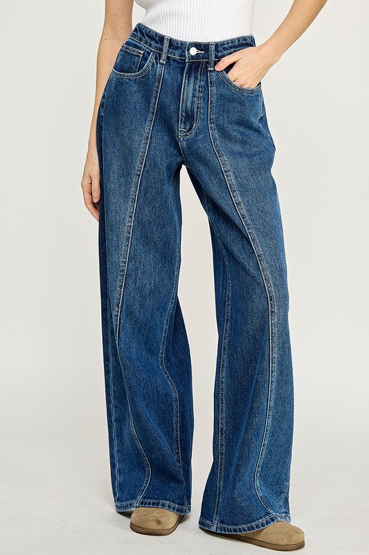 Soft Denim Straight Wide Leg Highwaist Jean