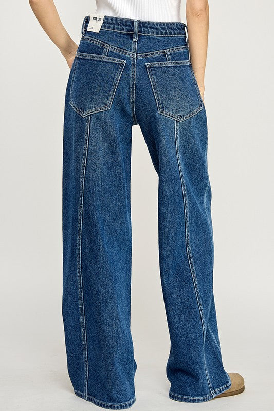 Soft Denim Straight Wide Leg Highwaist Jean