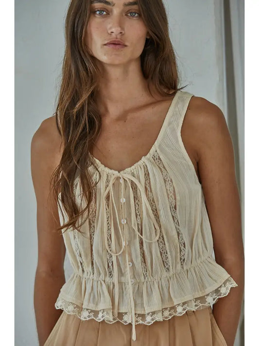 Ella Lace Trim Tank