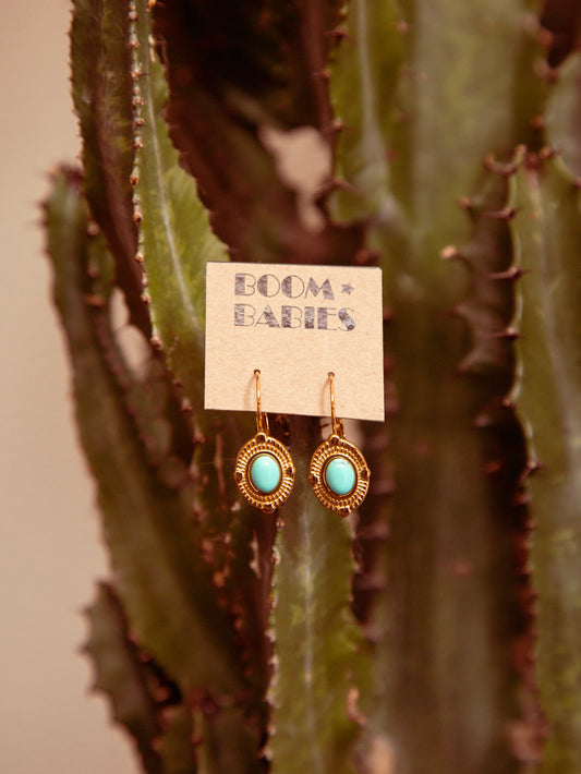 Oval Turquoise Earrings