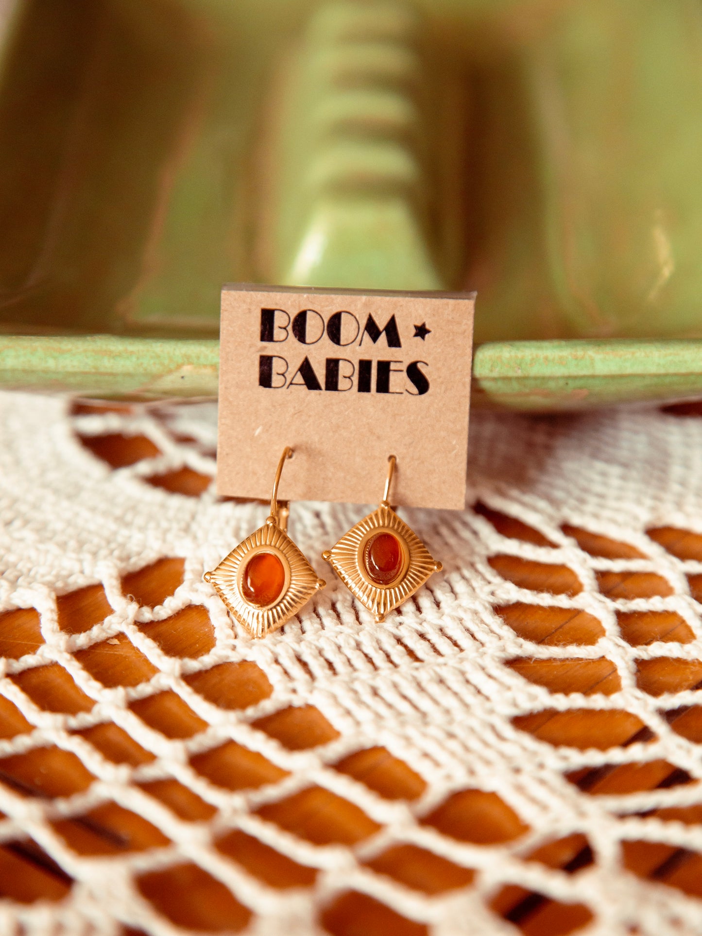 Geometric Stone Earrings